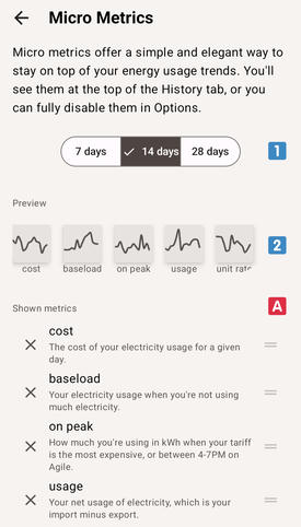 edit micro metrics screen
